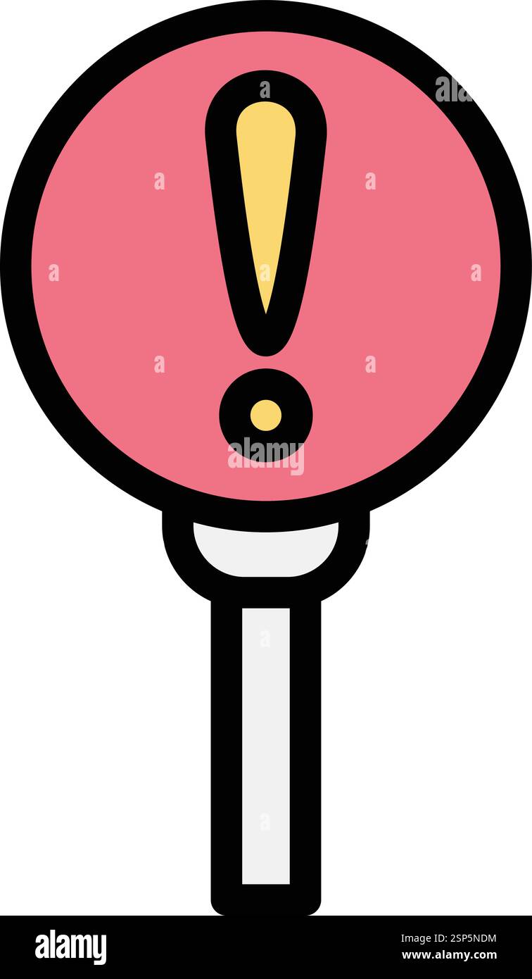 Warning Vector Icon Design Illustration Stock Vector