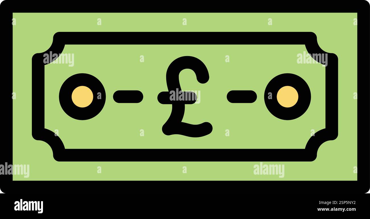 Pound Vector Icon Design Illustration Stock Vector