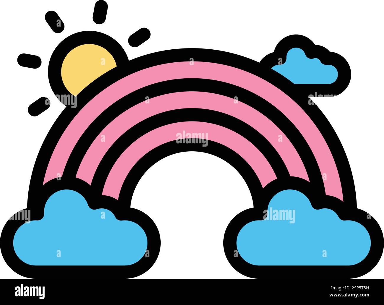 Rainbow Vector Icon Design Illustration Stock Vector