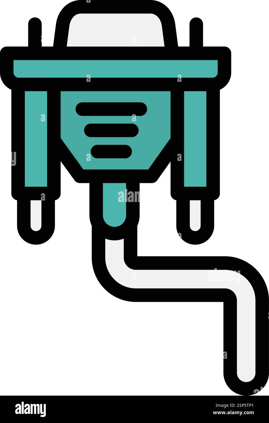 Vga Cable Vector Icon Design Illustration Stock Vector Image & Art - Alamy