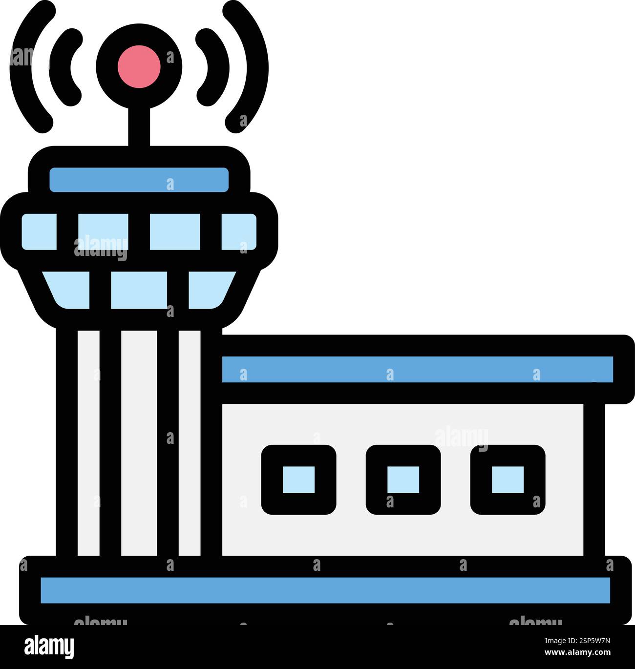 Control tower Vector Icon Design Illustration Stock Vector