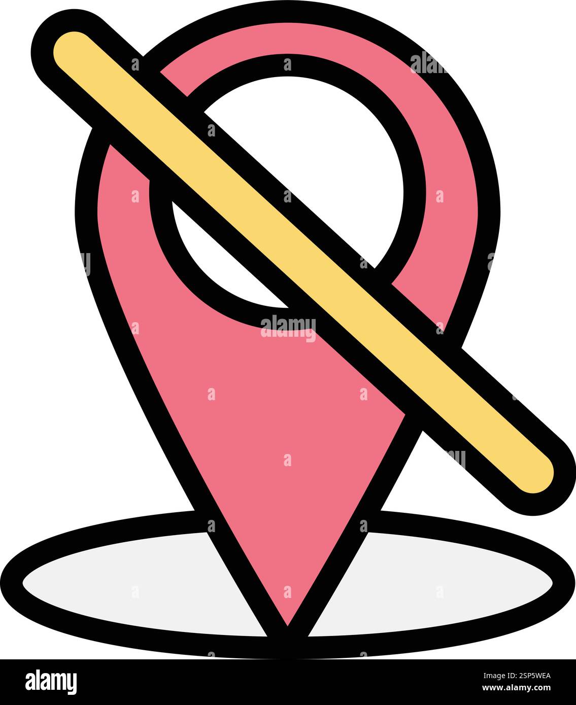 Location off Vector Icon Design Illustration Stock Vector
