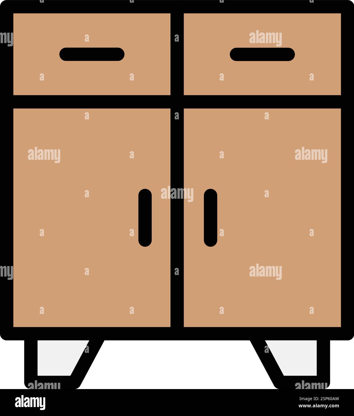 Cupboard Vector Icon Design Illustration Stock Vector