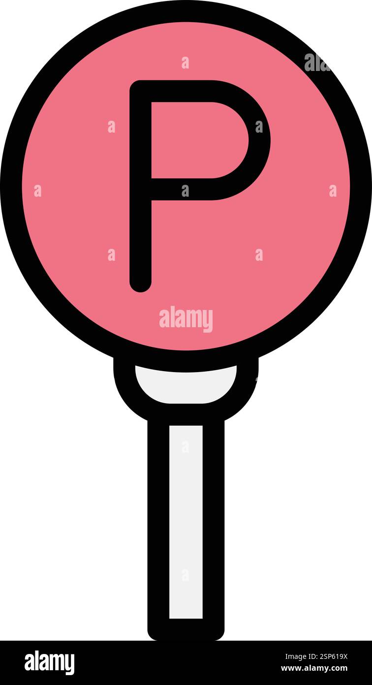 Parking Vector Icon Design Illustration Stock Vector