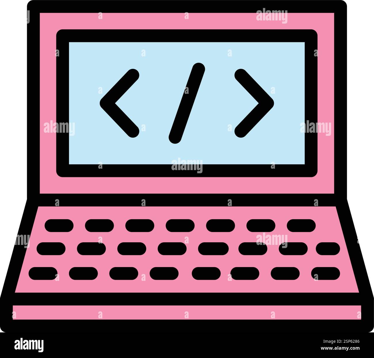 Hacked Vector Icon Design Illustration Stock Vector