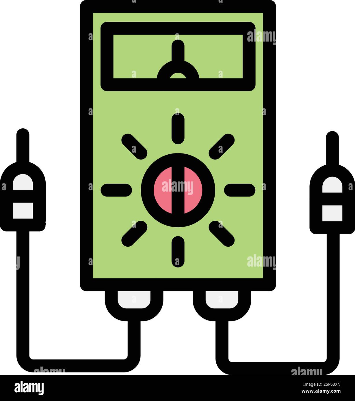Voltmeter Vector Icon Design Illustration Stock Vector