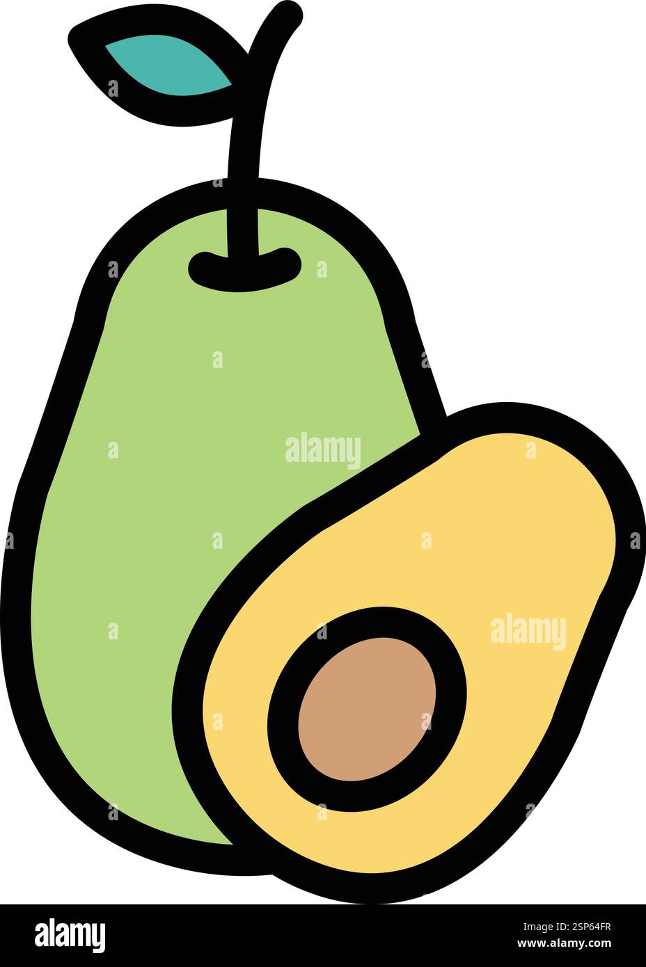 Avocado Vector Icon Design Illustration Stock Vector