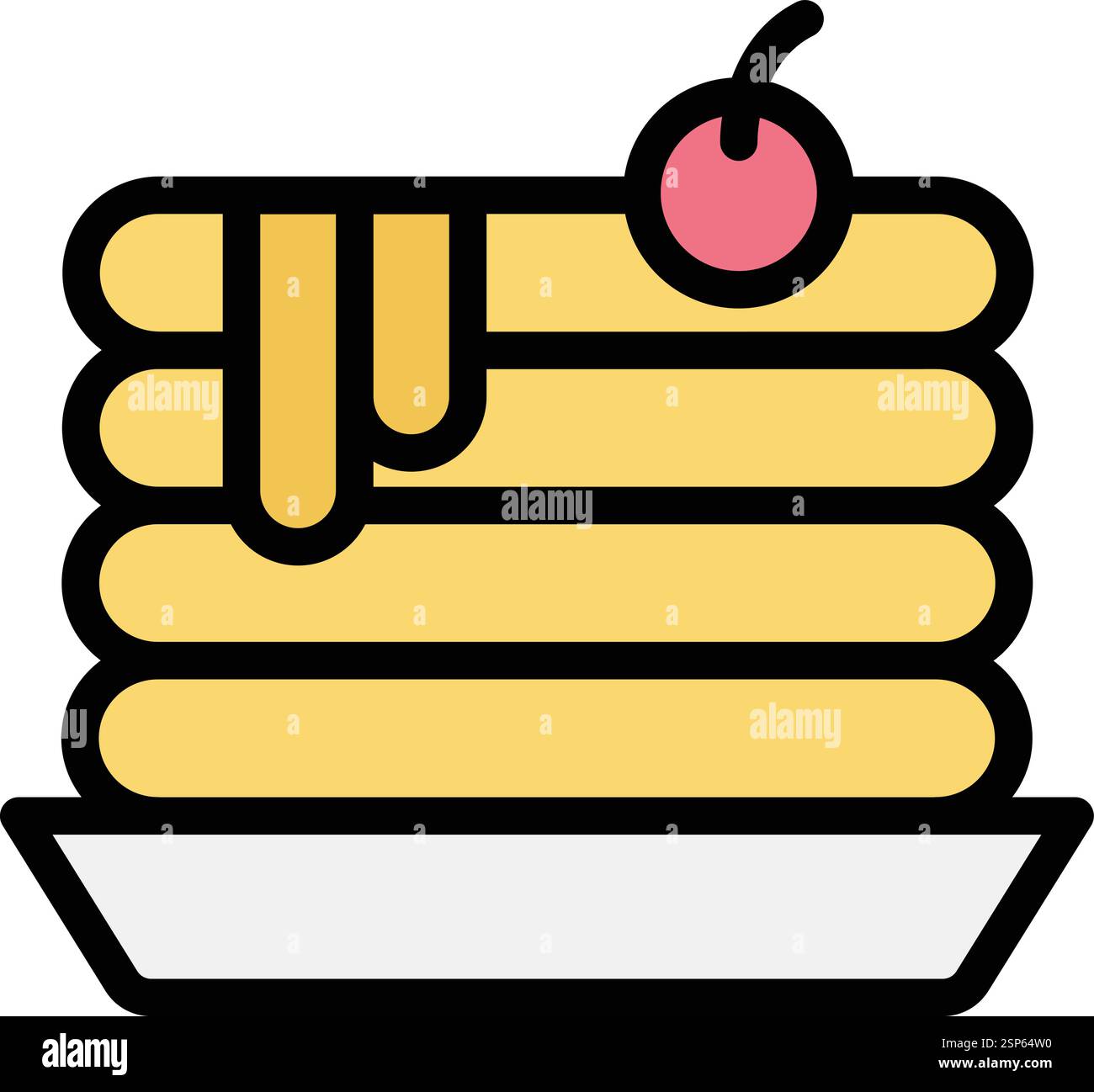 Pancake Vector Icon Design Illustration Stock Vector