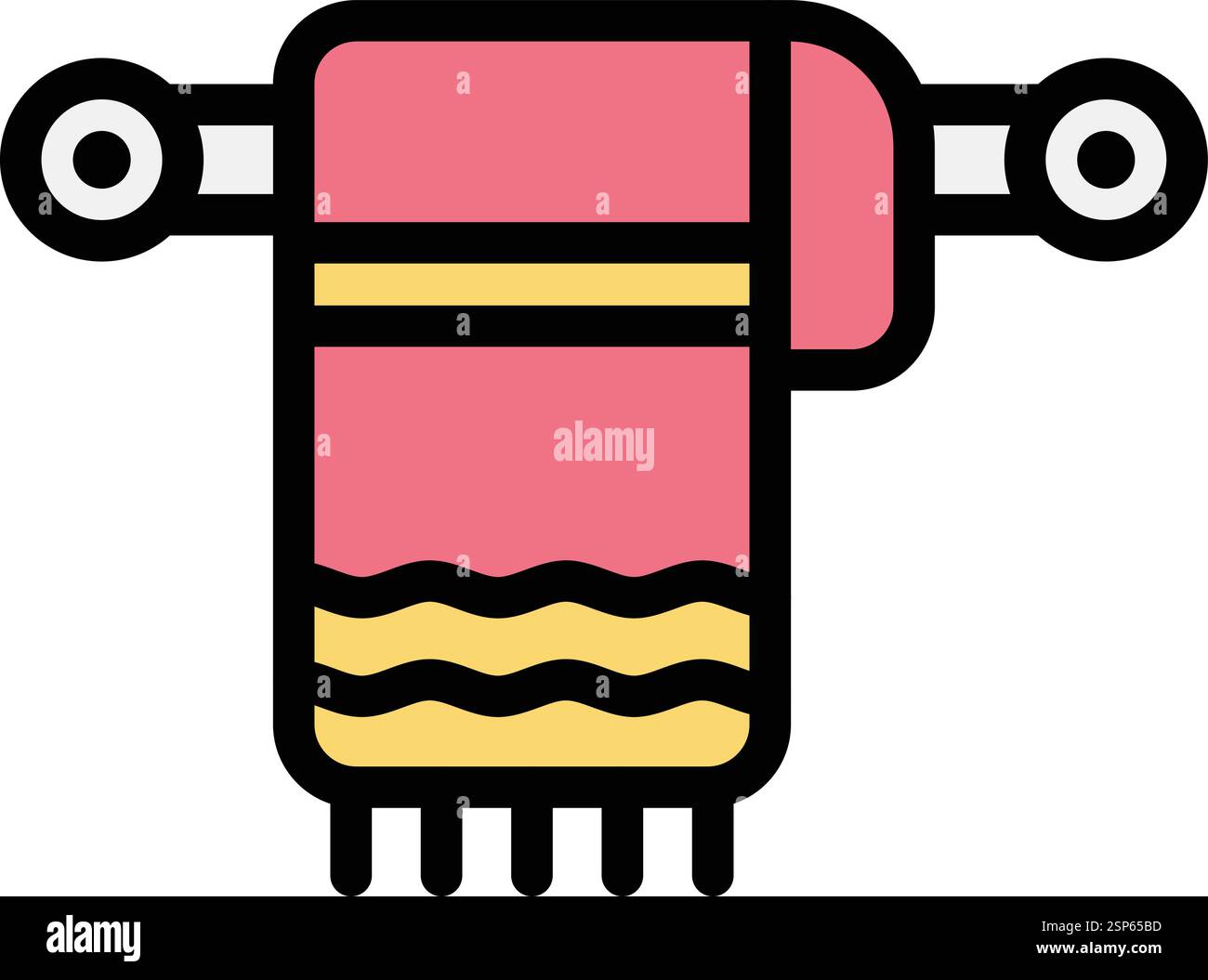 Towel Vector Icon Design Illustration Stock Vector