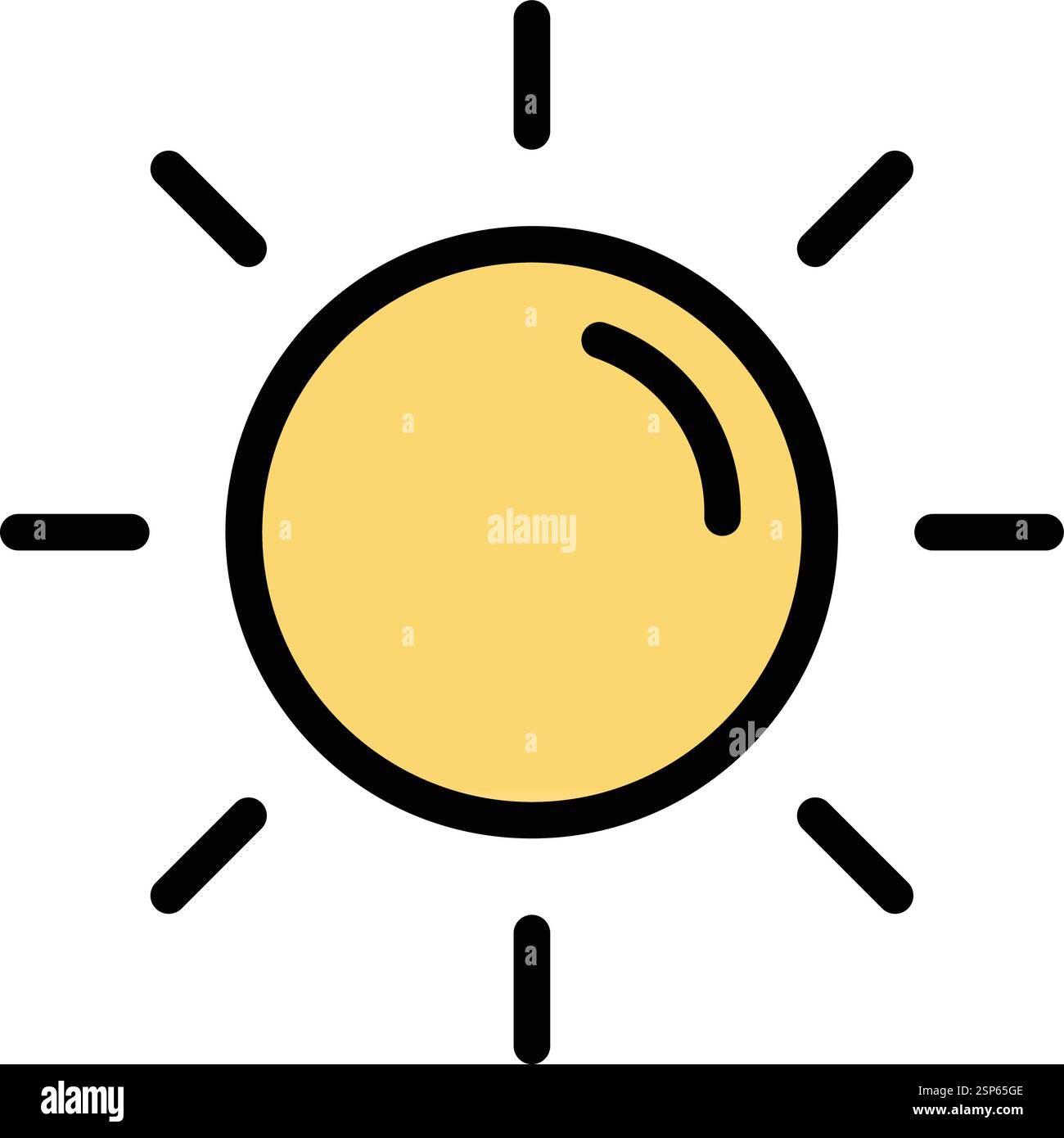 Sun Vector Icon Design Illustration Stock Vector