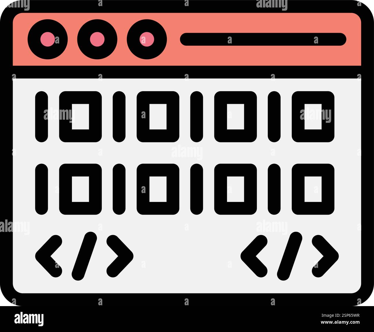 Coding Vector Icon Design Illustration Stock Vector