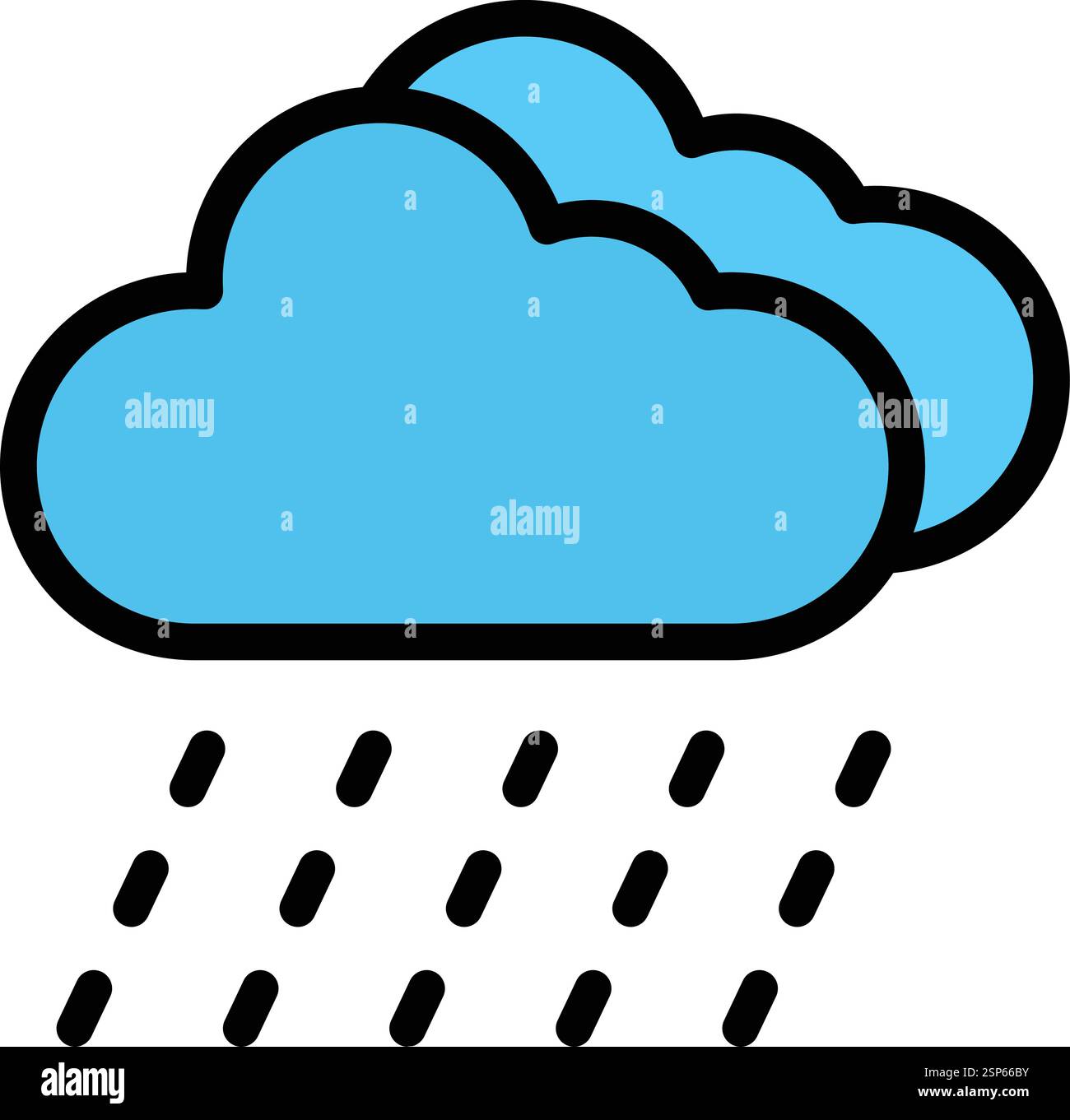 Rain Vector Icon Design Illustration Stock Vector