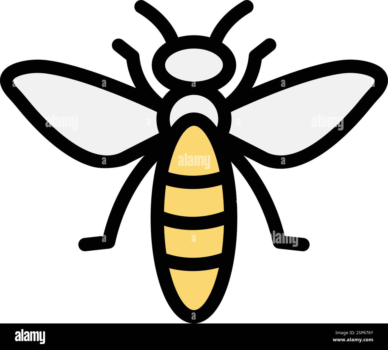 Bee Vector Icon Design Illustration Stock Vector