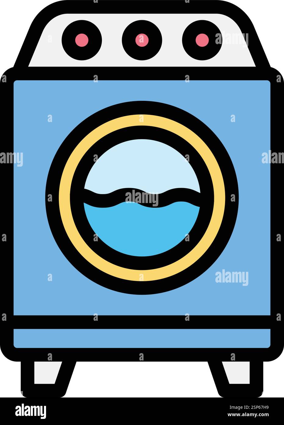 Washing machine Vector Icon Design Illustration Stock Vector