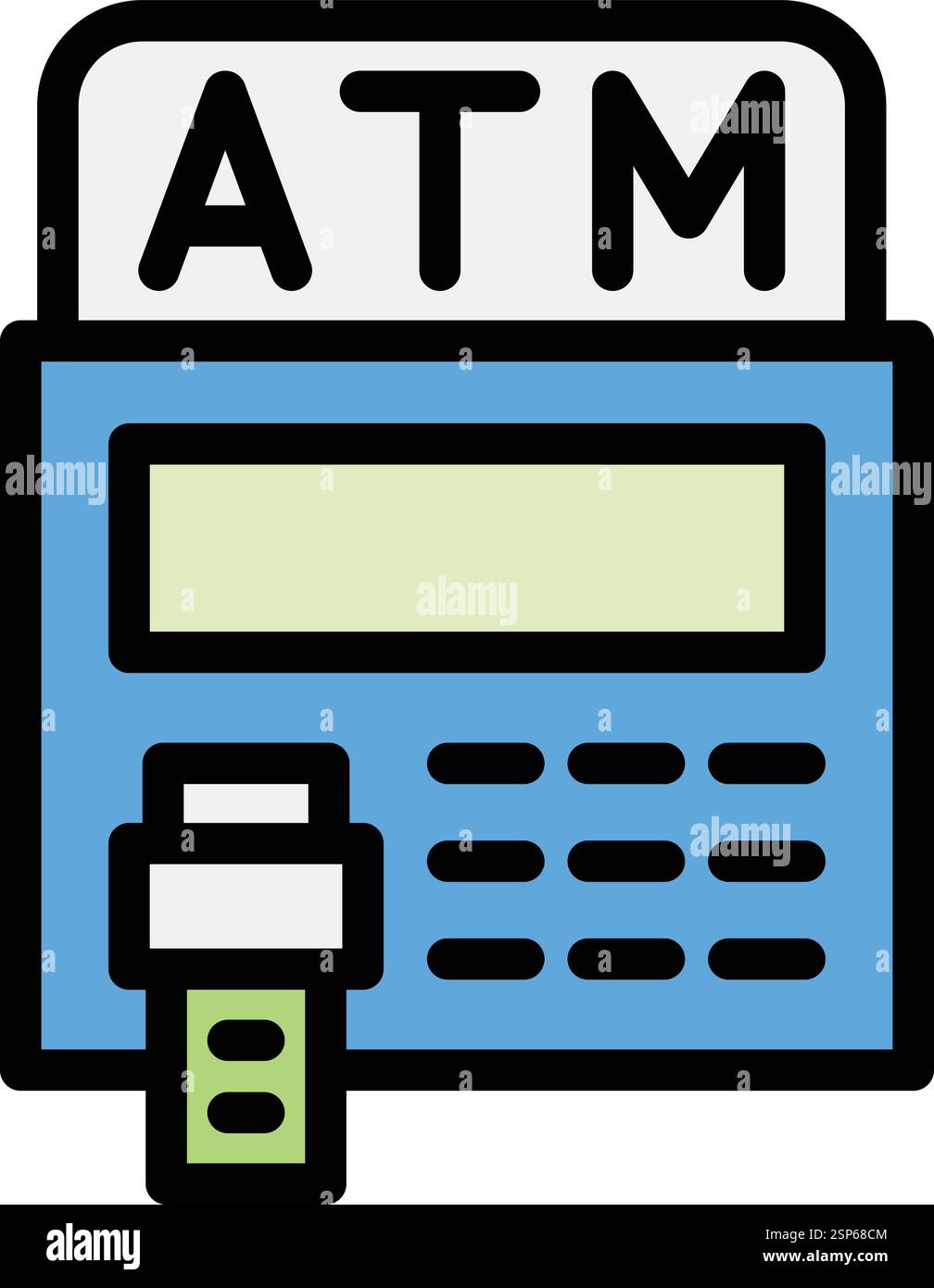 Atm Vector Icon Design Illustration Stock Vector