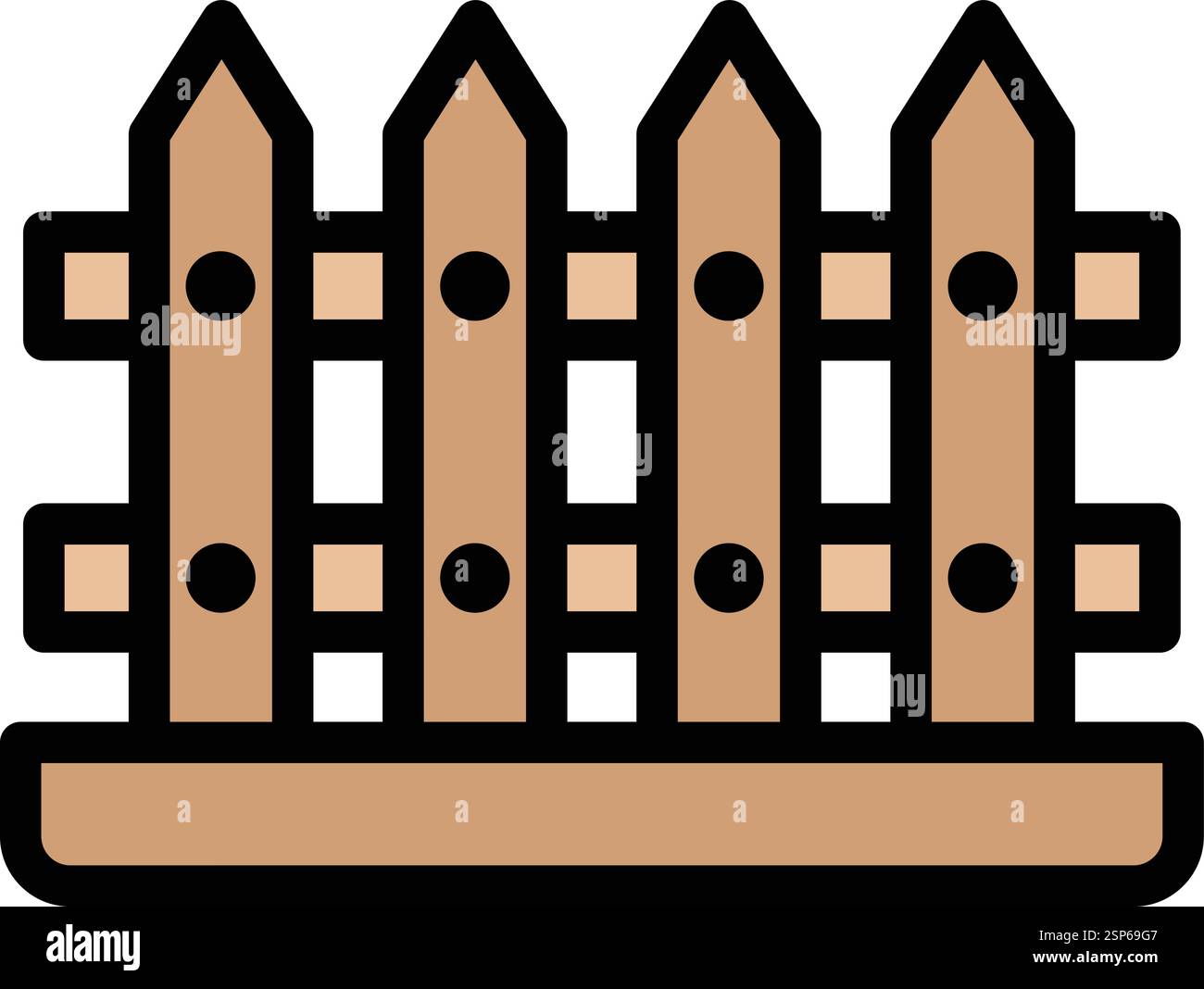 Fence Vector Icon Design Illustration Stock Vector