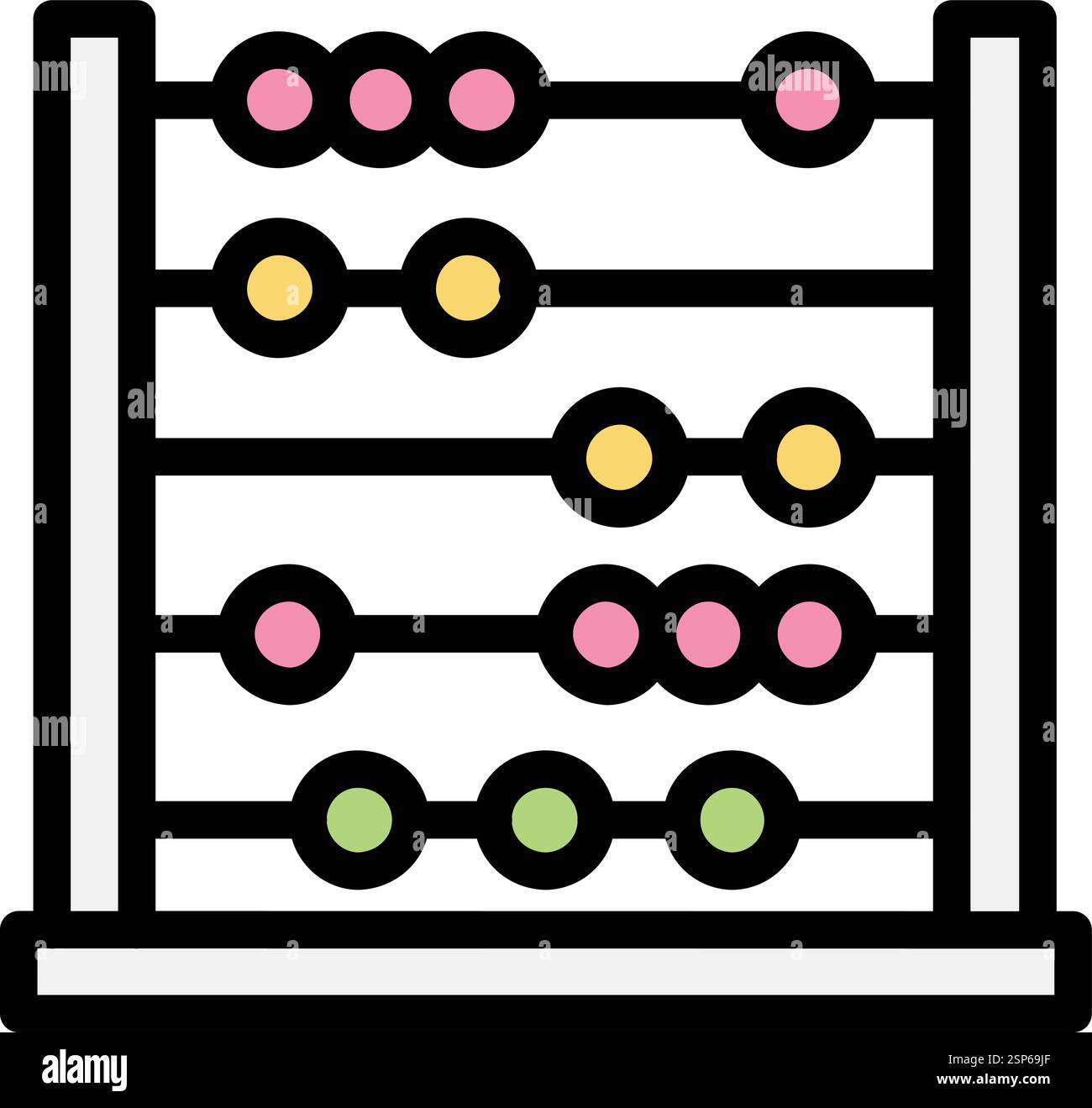 Abacus Vector Icon Design Illustration Stock Vector