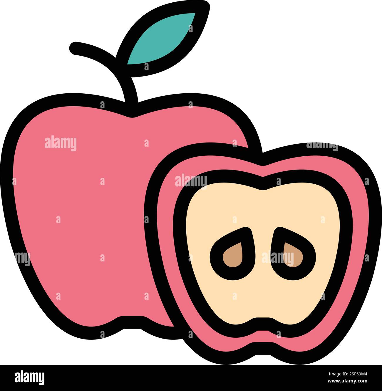 Apple Vector Icon Design Illustration Stock Vector