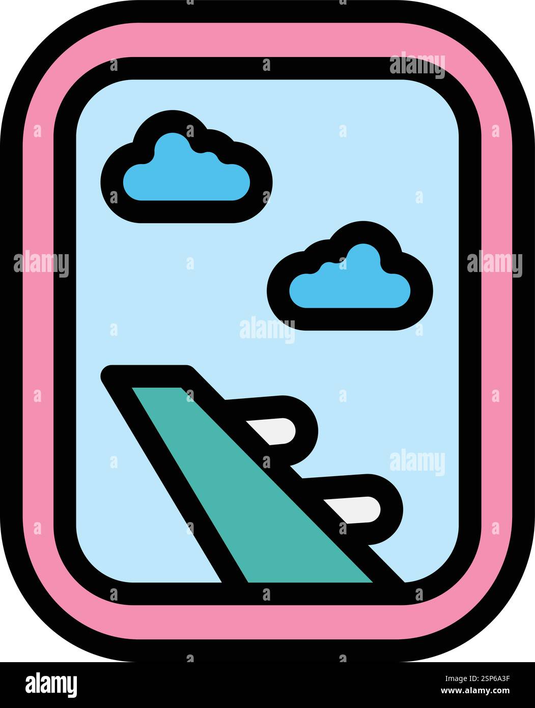 Airplane Window Vector Icon Design Illustration Stock Vector