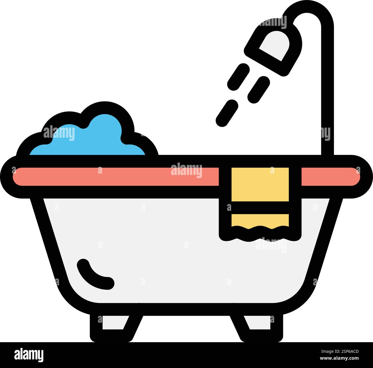 Bathtub Vector Icon Design Illustration Stock Vector