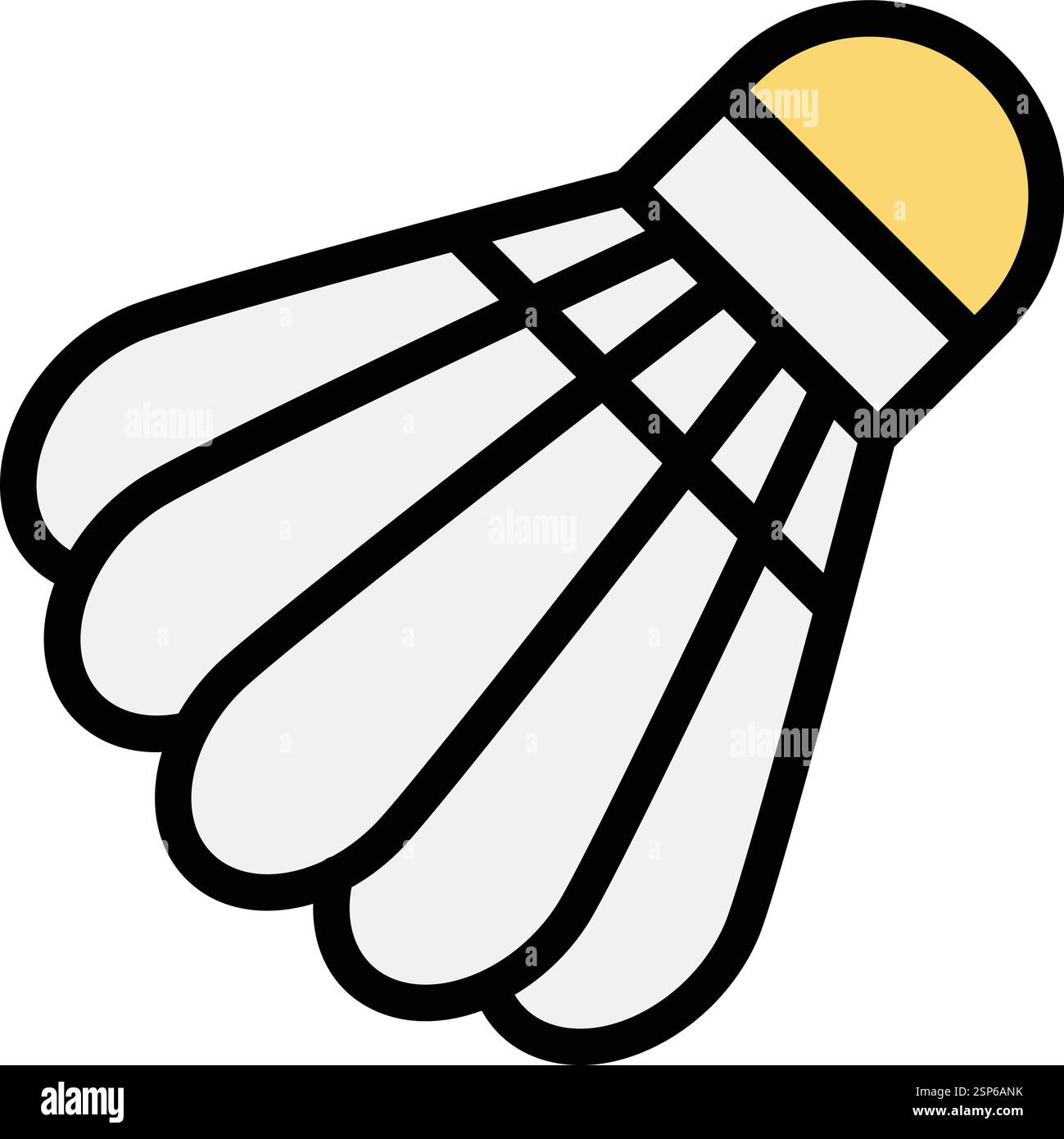 Shuttlecock Vector Icon Design Illustration Stock Vector