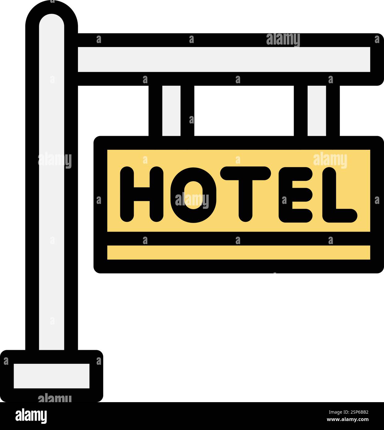 Hotel Sign Vector Icon Design Illustration Stock Vector