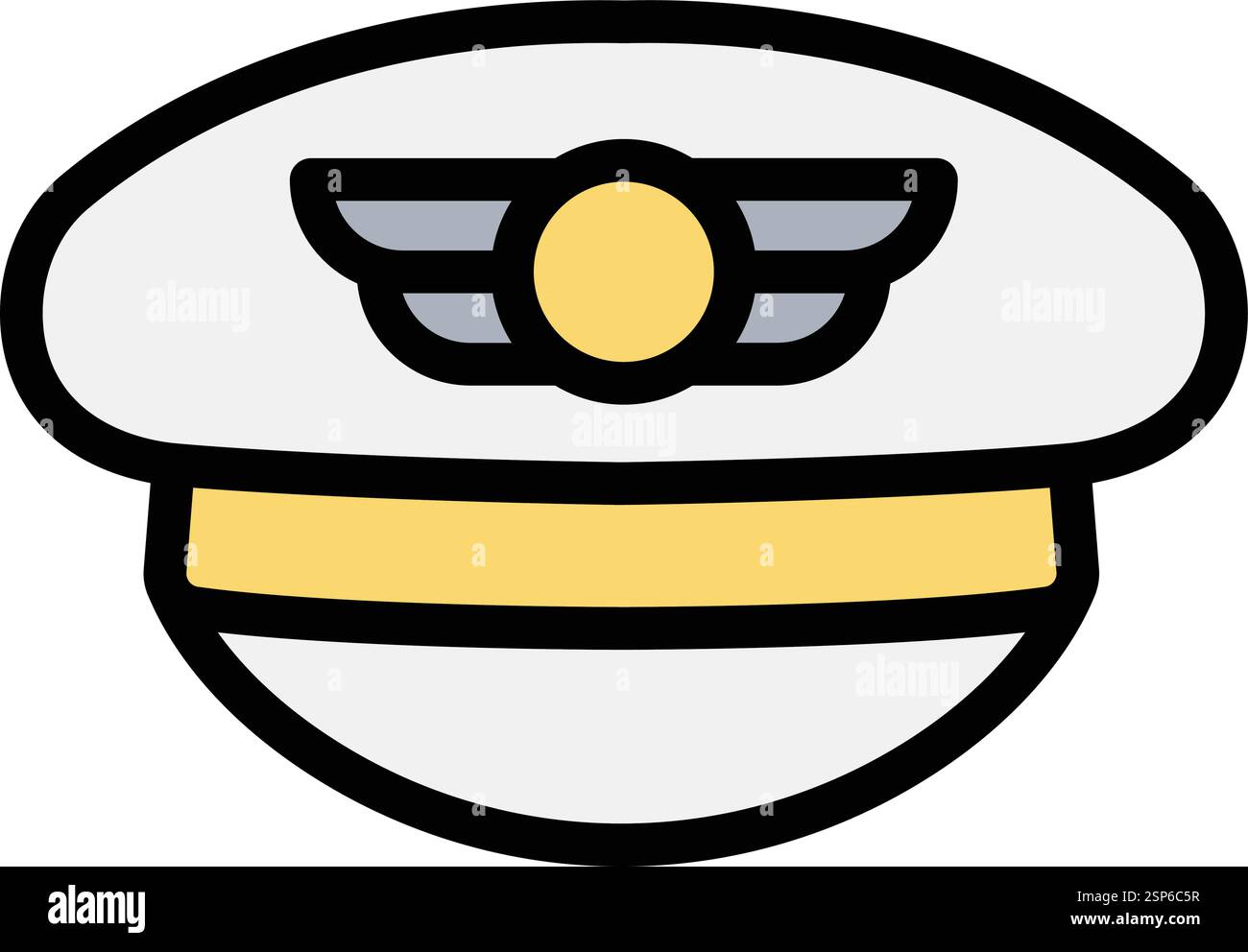 Pilot hat Vector Icon Design Illustration Stock Vector