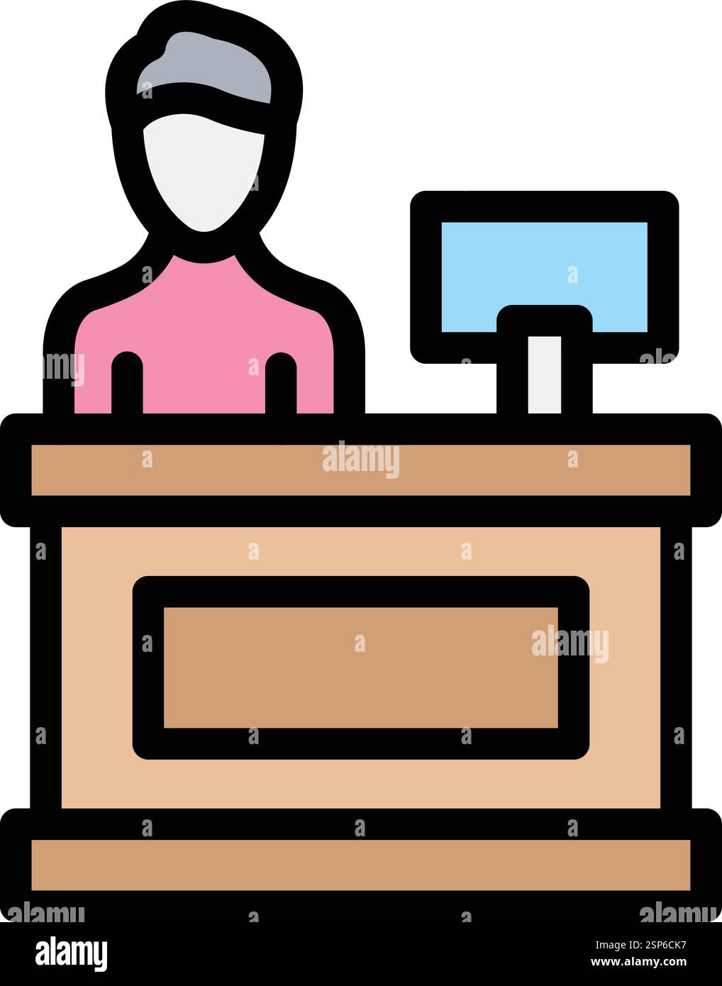 Check in desk Vector Icon Design Illustration Stock Vector
