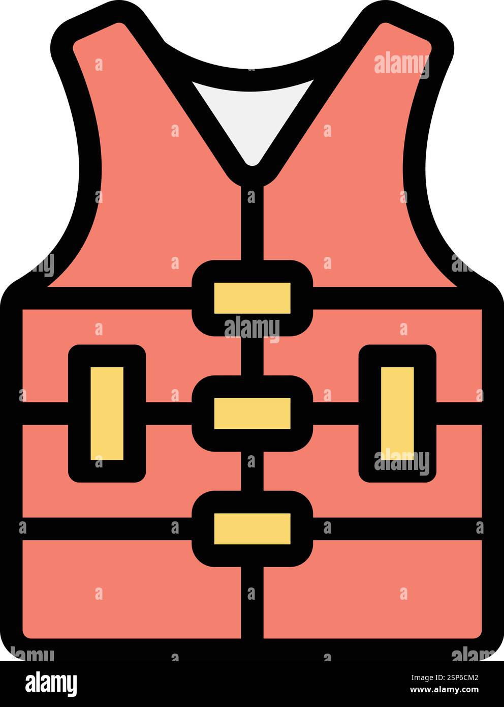 Life jacket Vector Icon Design Illustration Stock Vector