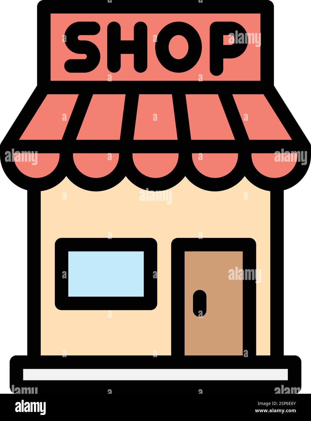 Shop Vector Icon Design Illustration Stock Vector