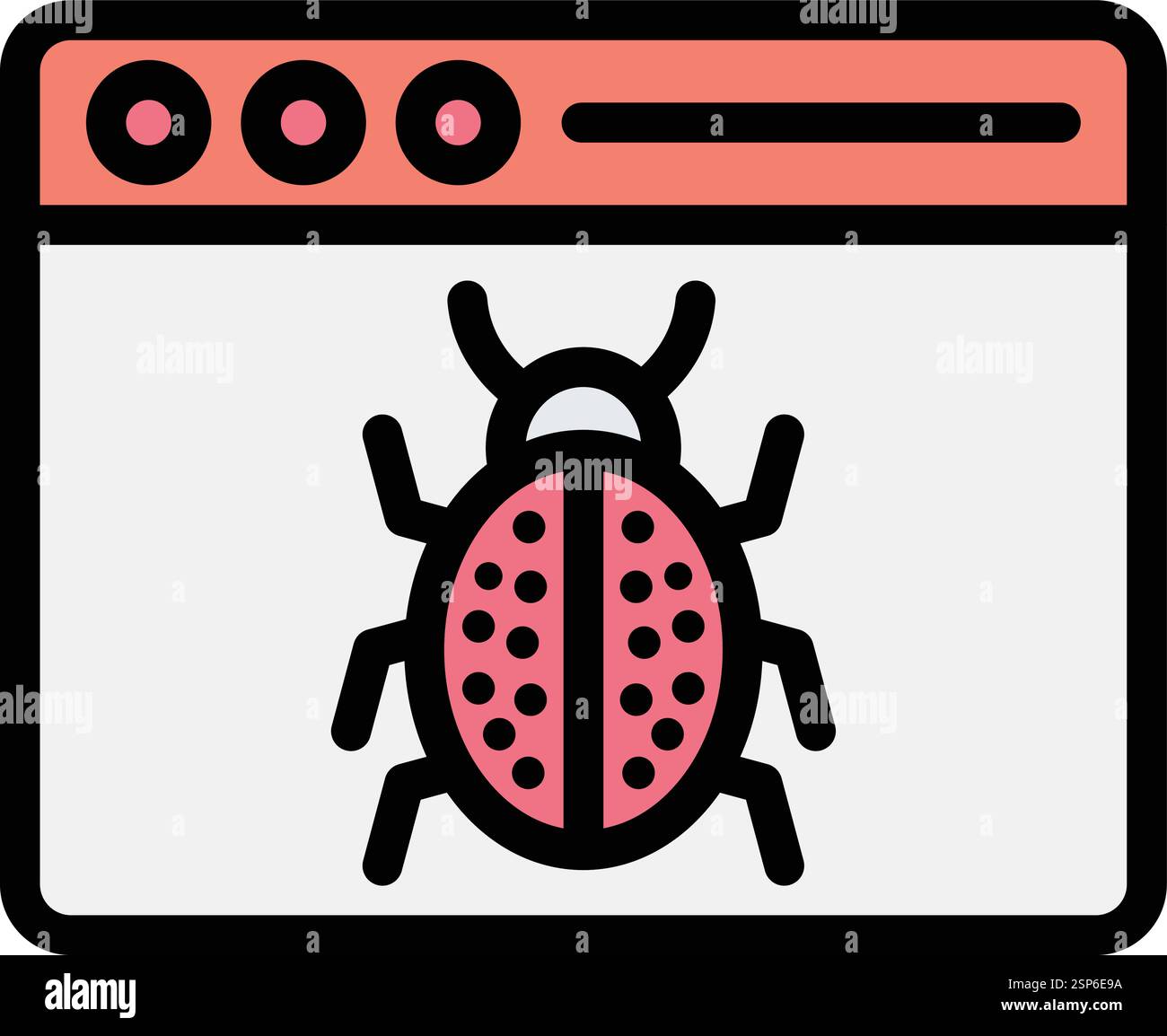 Bug Vector Icon Design Illustration Stock Vector