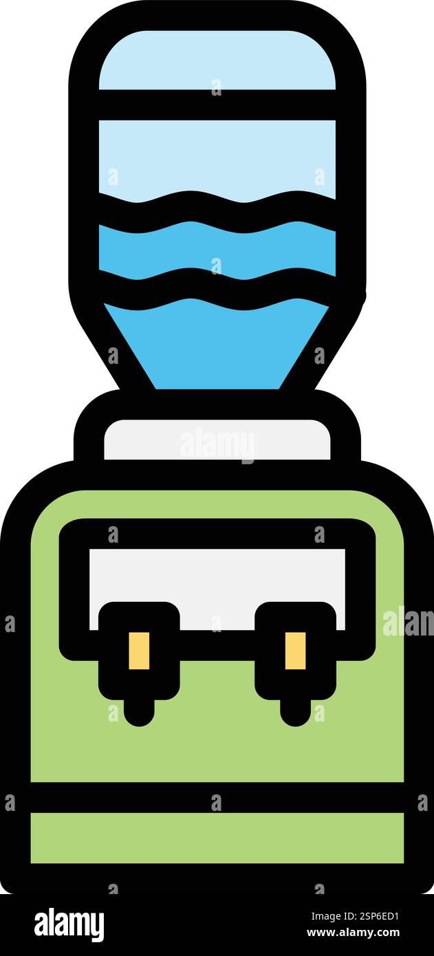 Water Dispenser Vector Icon Design Illustration Stock Vector
