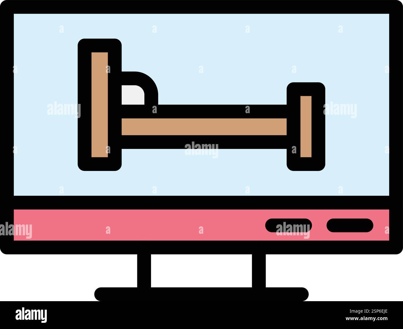 Hotel Booking Vector Icon Design Illustration Stock Vector