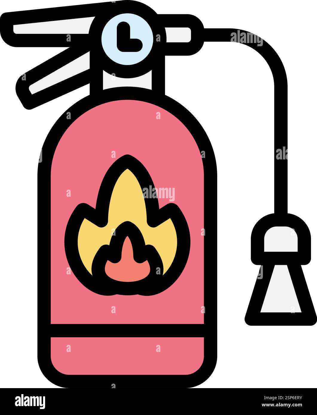 Fire extinguisher Vector Icon Design Illustration Stock Vector