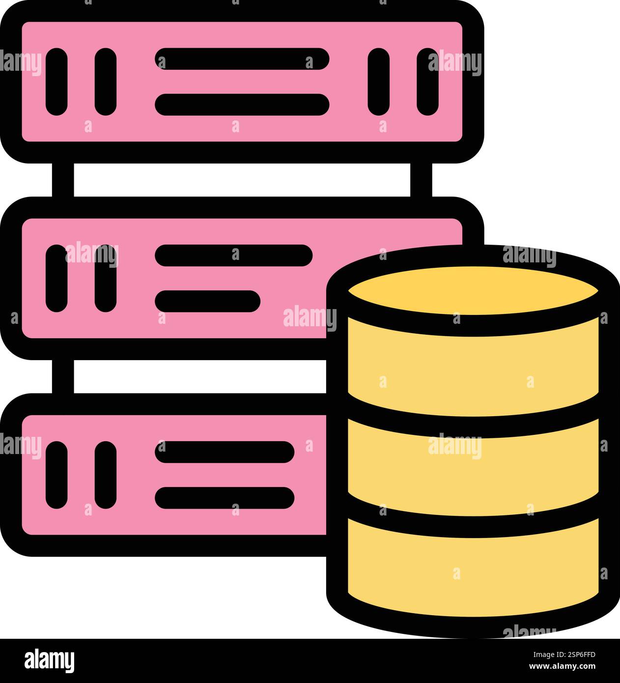 Database Vector Icon Design Illustration Stock Vector