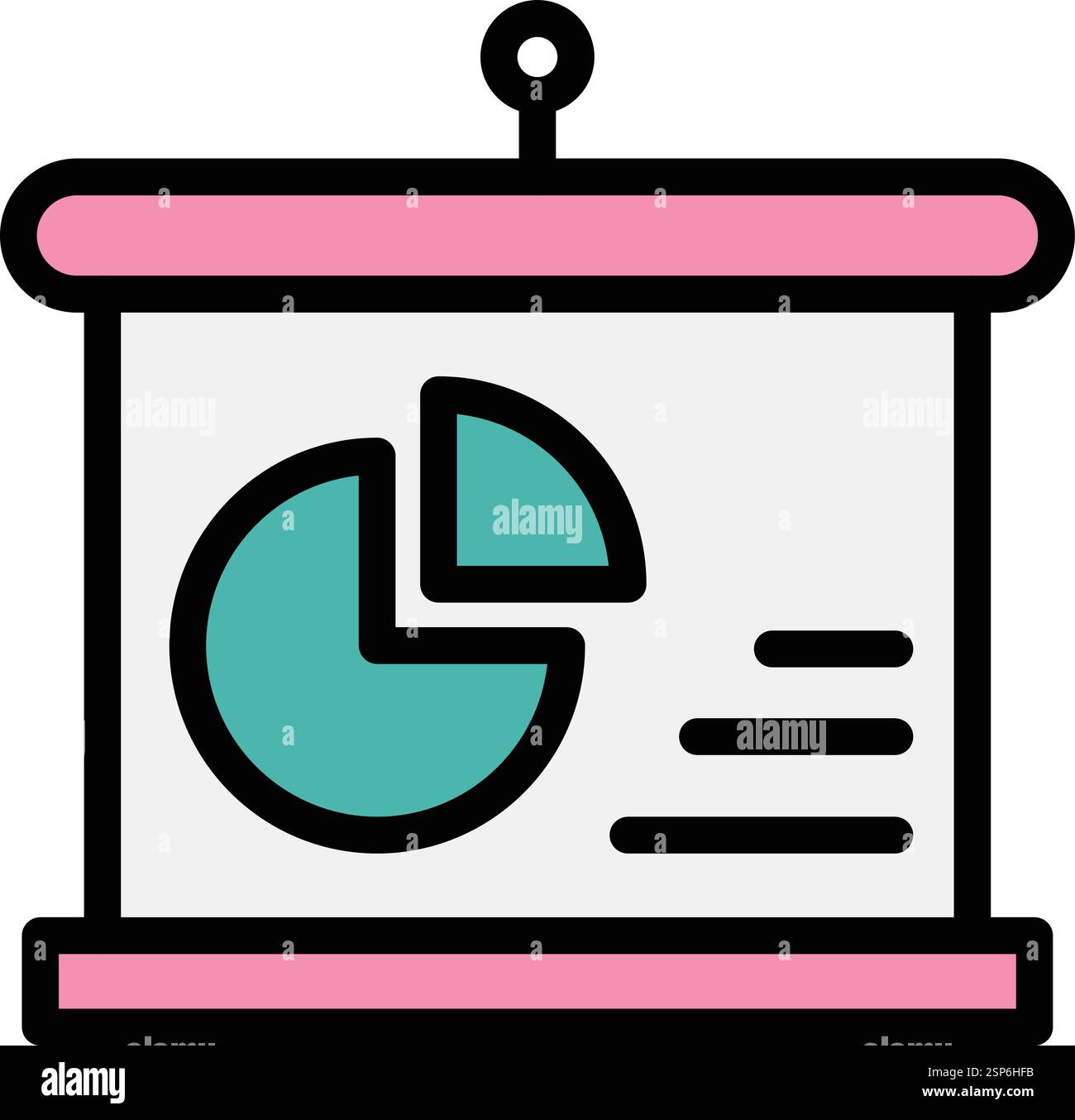 Pie chart Vector Icon Design Illustration Stock Vector