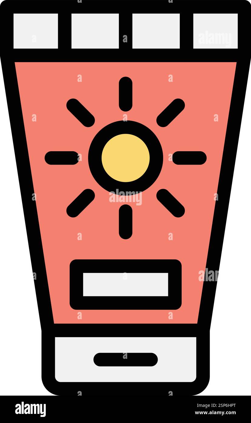 Sunscreen Vector Icon Design Illustration Stock Vector