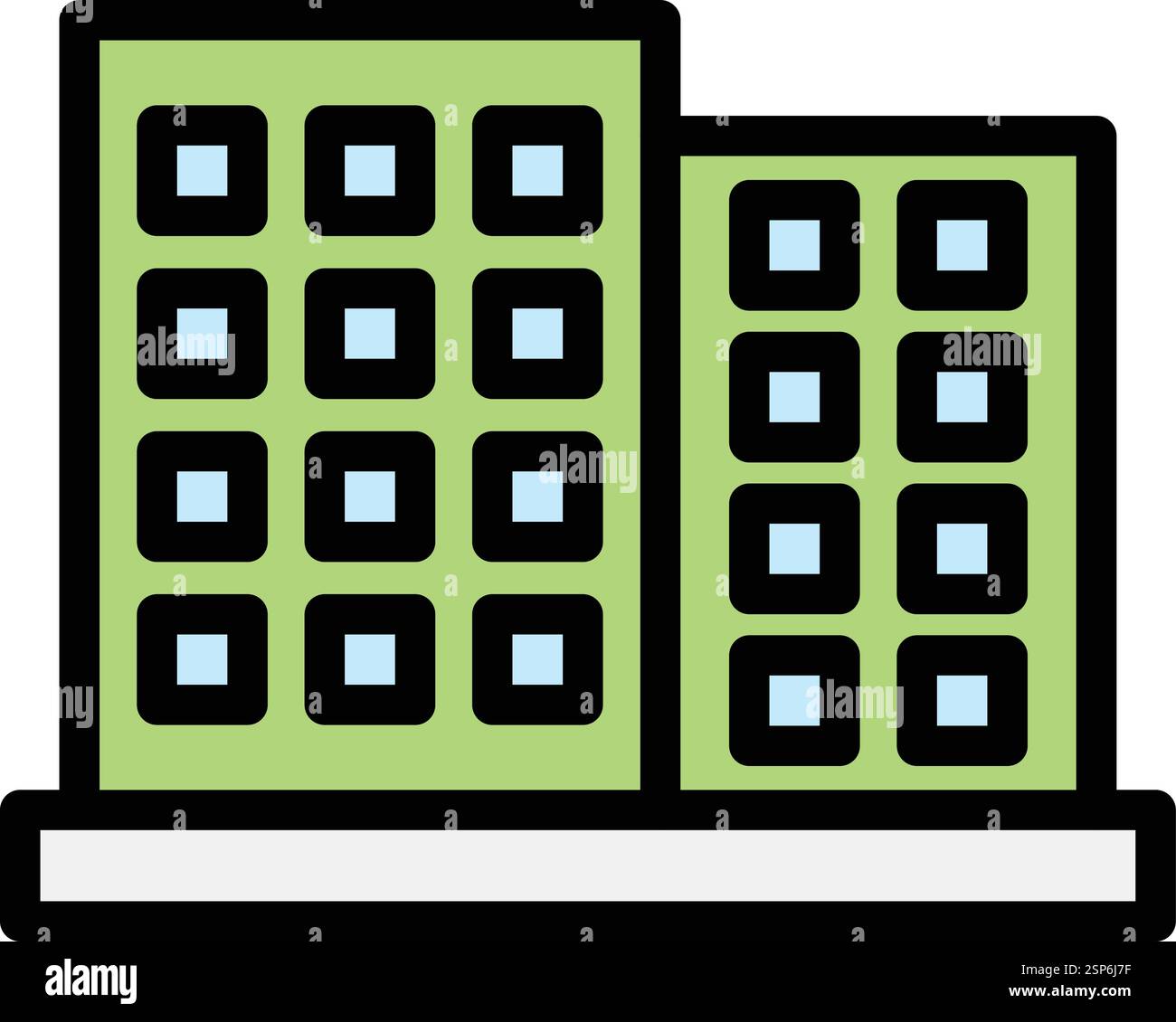 Office building Vector Icon Design Illustration Stock Vector