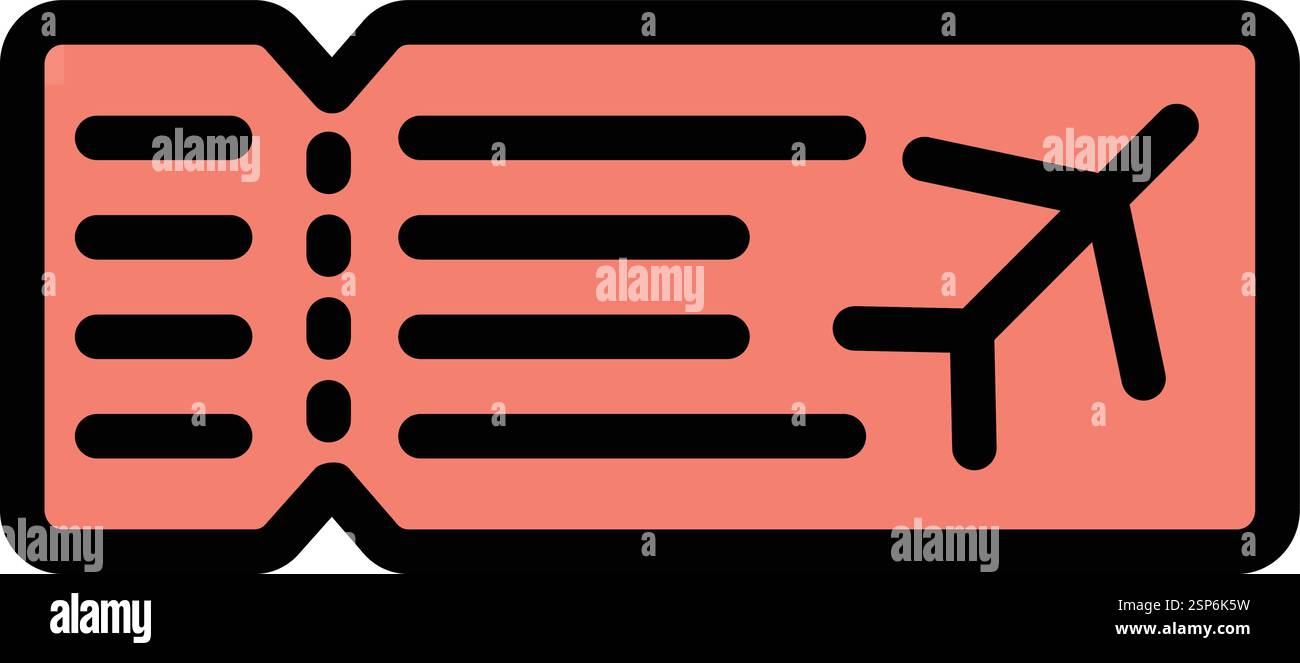 Plane ticket Vector Icon Design Illustration Stock Vector