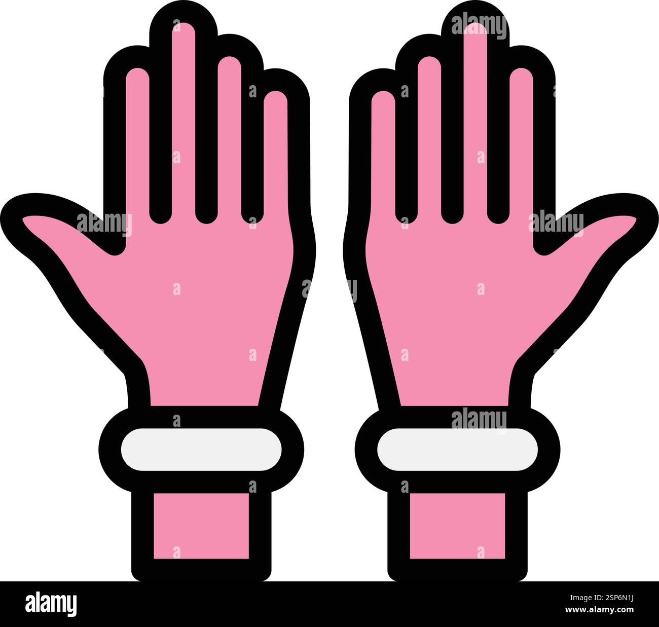 Plastic gloves Vector Icon Design Illustration Stock Vector