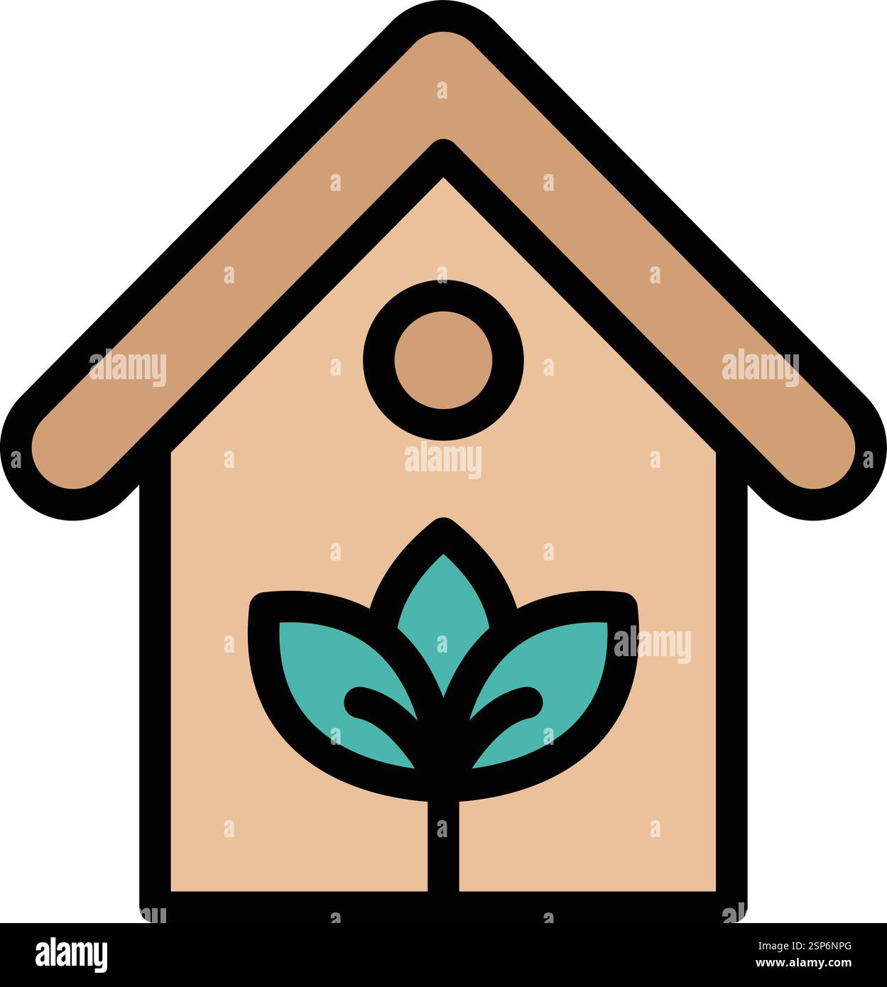 Eco house Vector Icon Design Illustration Stock Vector