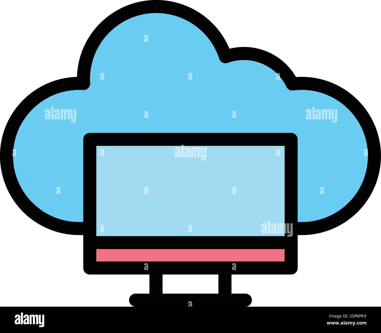 Monitor Vector Icon Design Illustration Stock Vector
