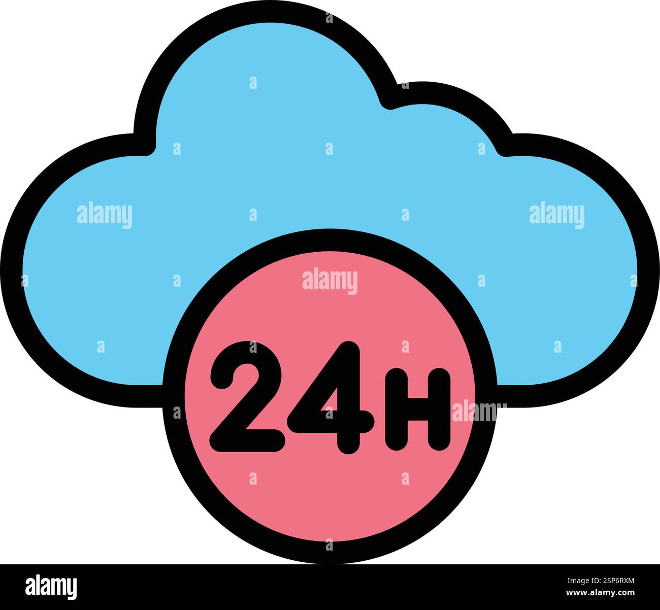 24 hour Vector Icon Design Illustration Stock Vector