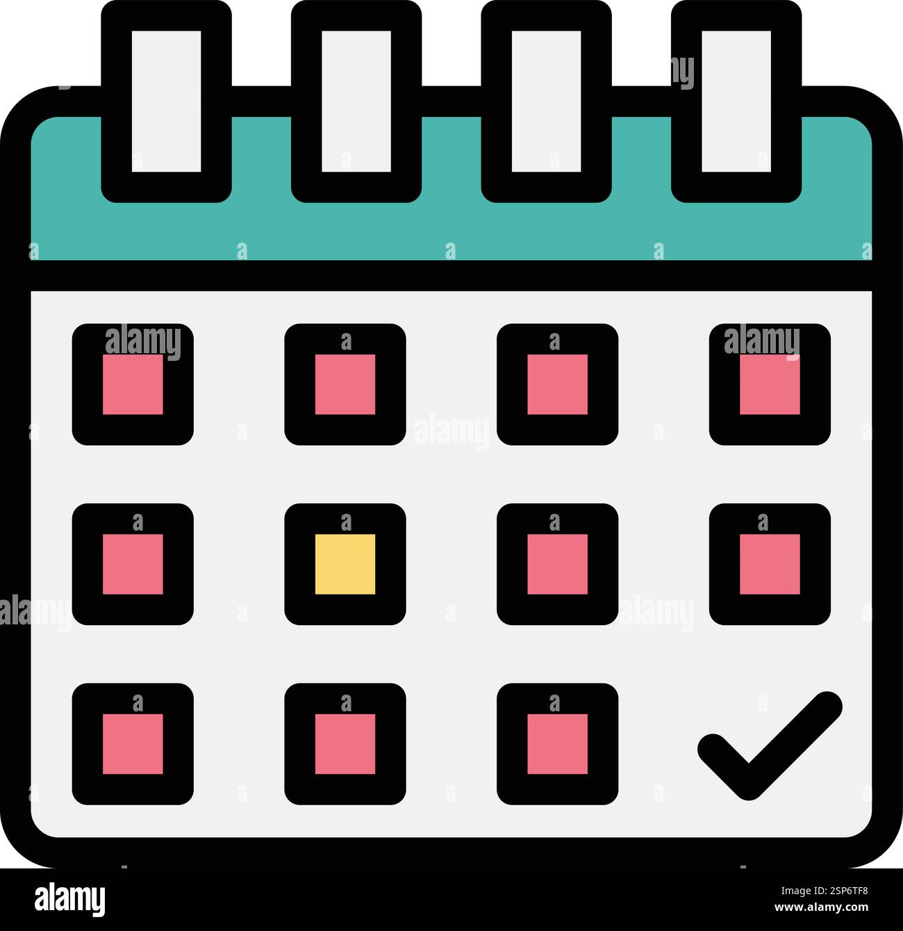 Calendar Vector Icon Design Illustration Stock Vector