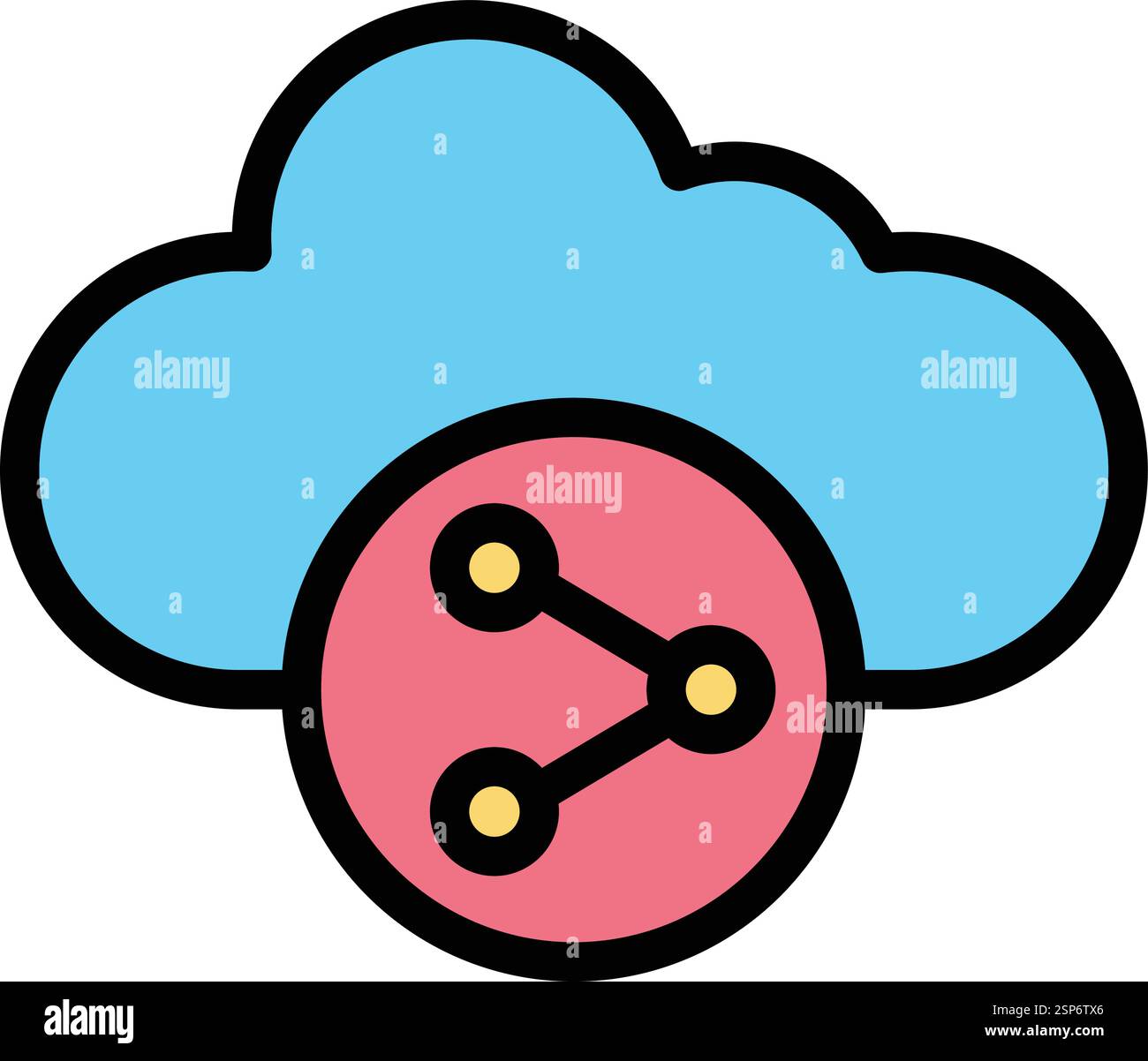 Sharing content Vector Icon Design Illustration Stock Vector