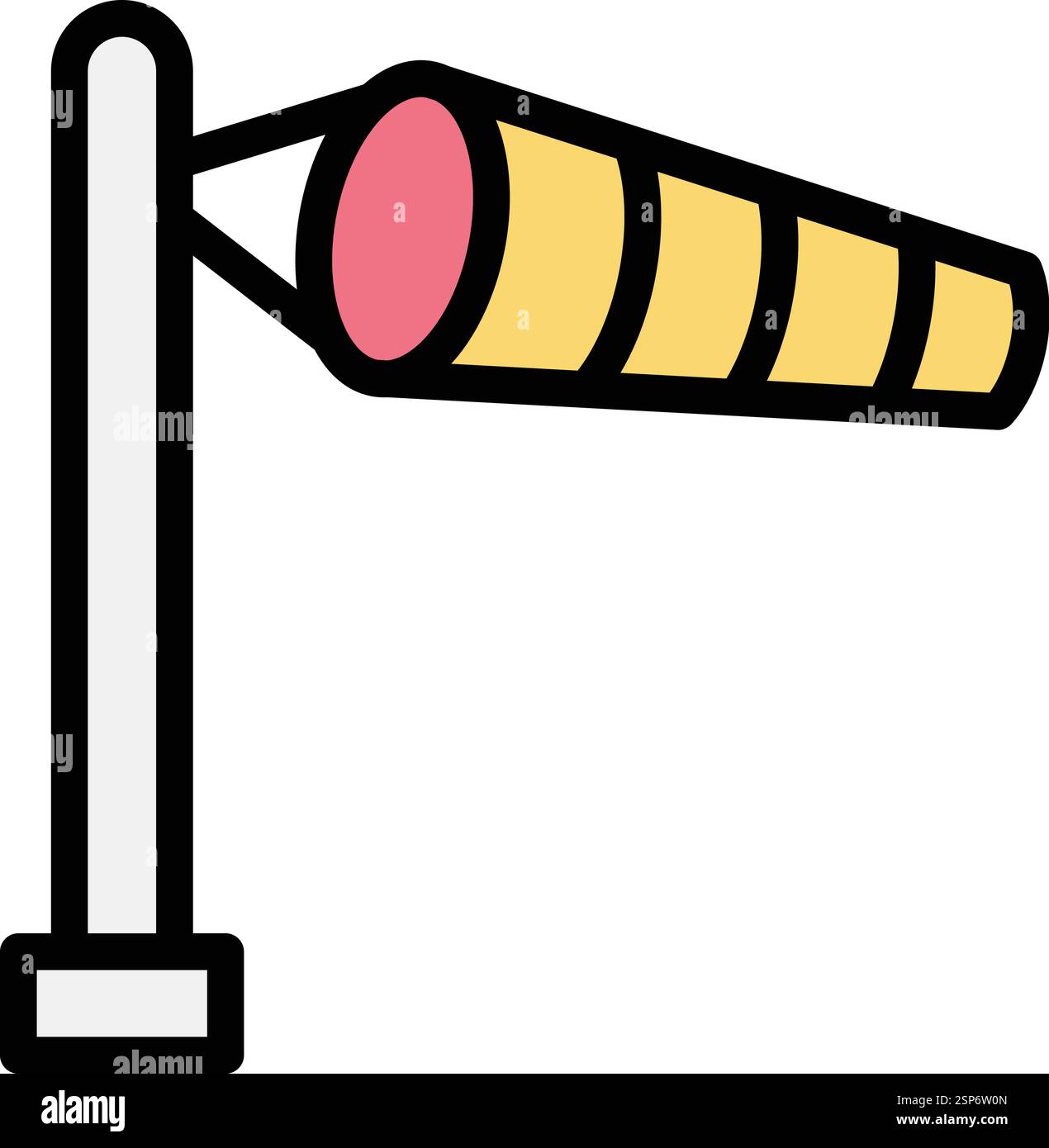 Windsock Vector Icon Design Illustration Stock Vector