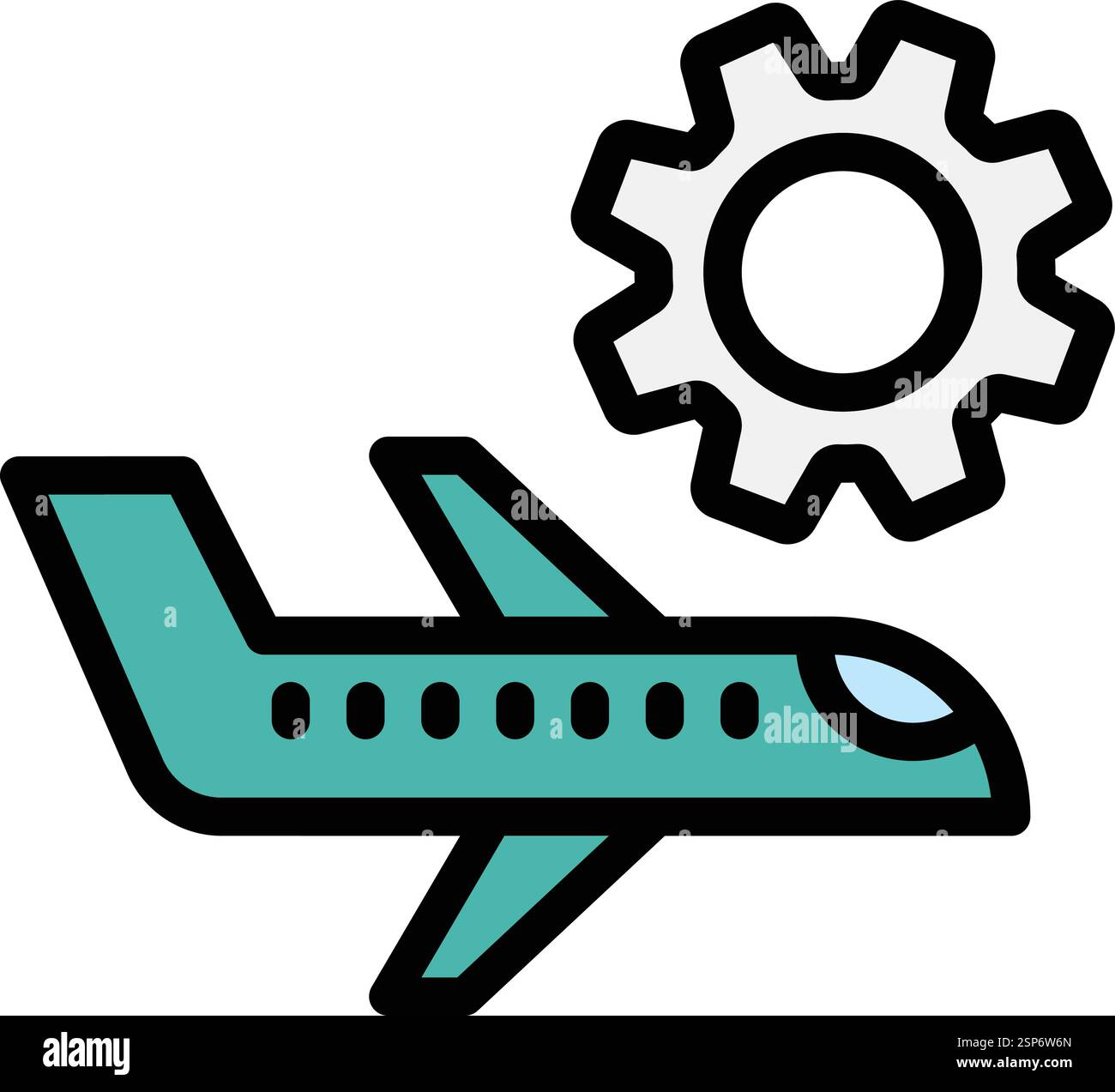 Plane maintenance Vector Icon Design Illustration Stock Vector