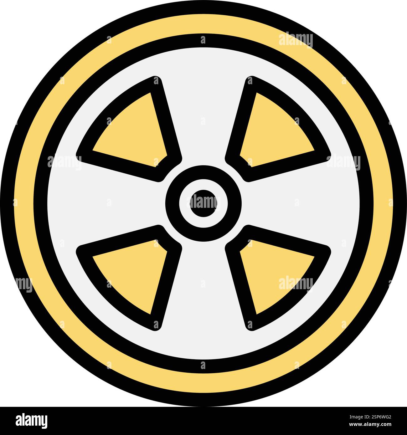 Nuclear Vector Icon Design Illustration Stock Vector