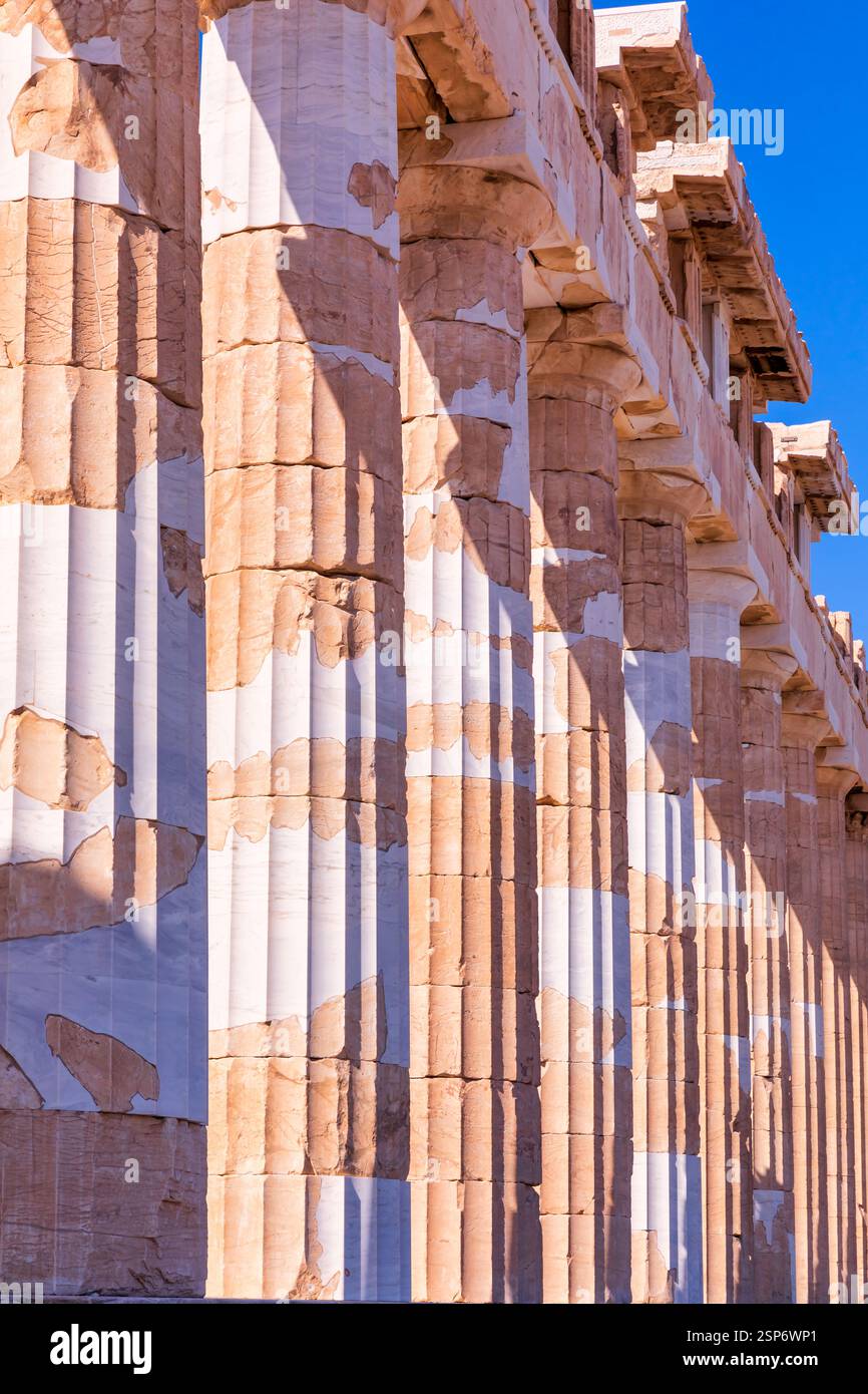 Colonnades at Acropolis, Athens, Greece Stock Photo