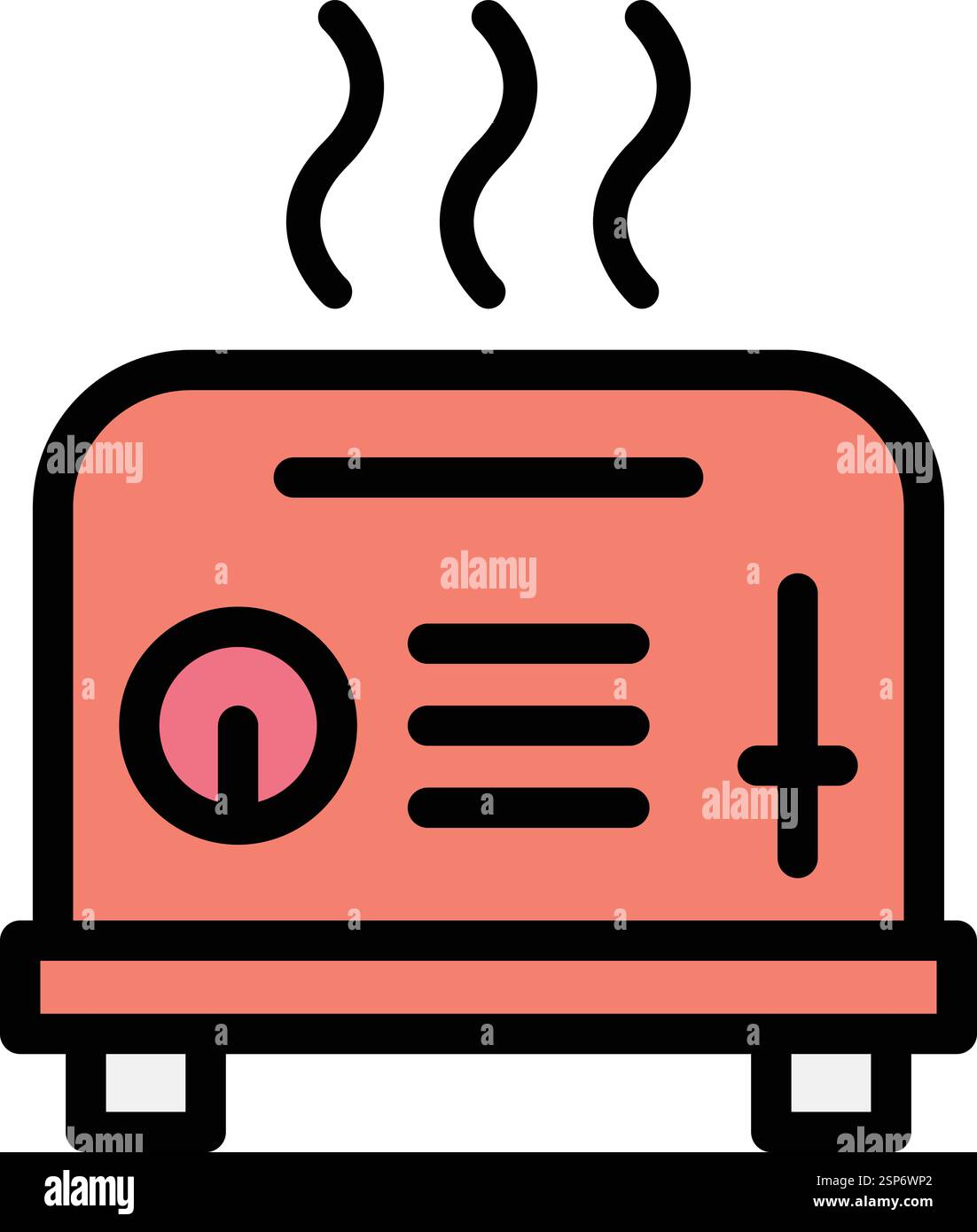 Toaster Vector Icon Design Illustration Stock Vector